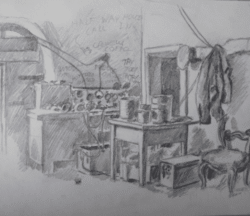 Radio station in a damaged building
Courtesy of David Holzman